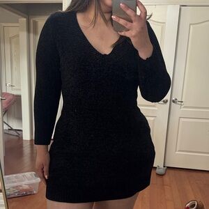 Chic Black Long Sleeve Dress